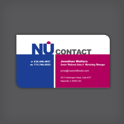 Nu World Foods Business Cards