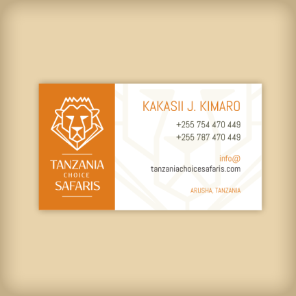 Tanzania Choice Safaris Business Cards