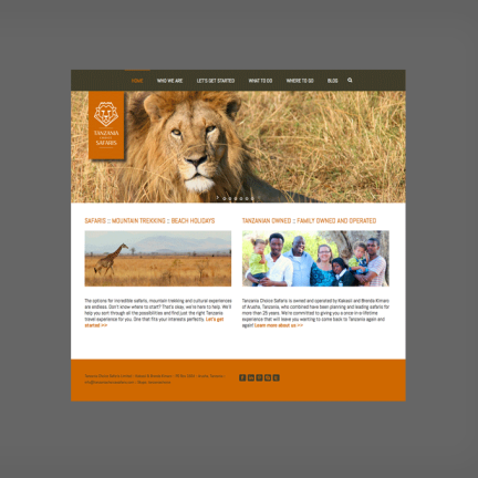 Tanzania Choice Safaris Website